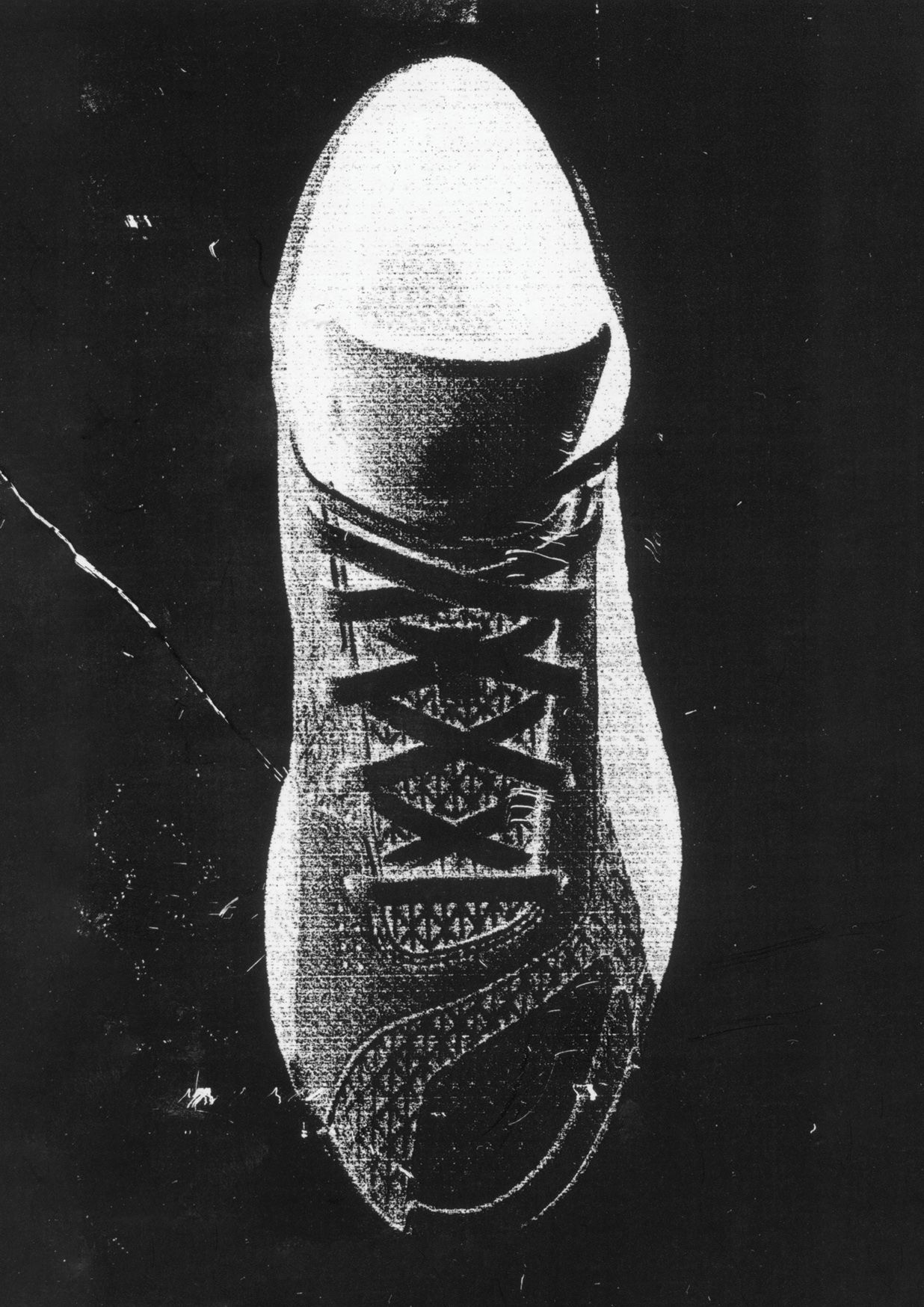 Jordan Tatum 2 shoe, black and white top-down study